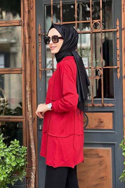 MissWhence Knitwear Tunic 36016 Red