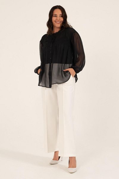 MYLİNE Gipe Detailed Chiffon Blouse