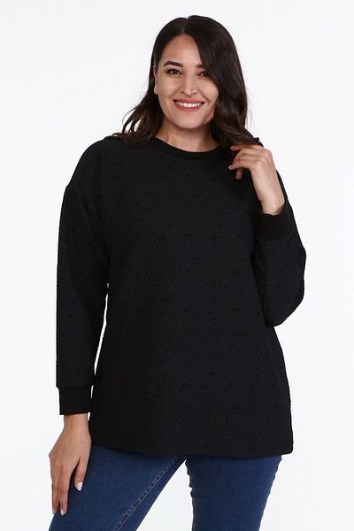 MYLİNE Jacquard Crew Neck Sweatshirt