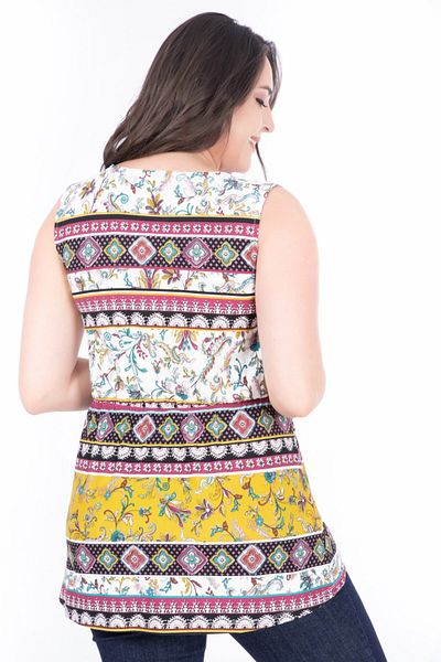 MYLİNE Patterned Wrap Blouse