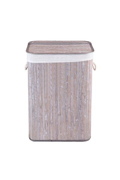 Çavdar Group Bambu Katlanır Çamaşır Sepeti Kare Kirli Çamaşır Sepeti Naturel Doğal