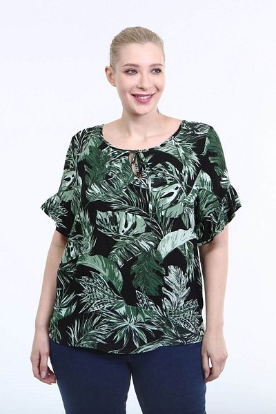 MYLİNE Μπλούζα με Flounce Sleeves
