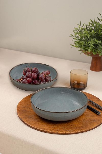 Kütahya Porselen Moderna 20 cm blaue Schüssel – 2er-Pack