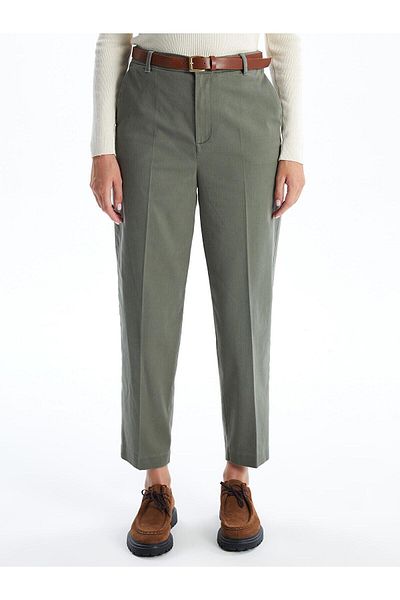 LC Waikiki LCW Vision Women's Belted Carrot Cut Trousers