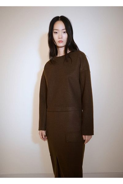 MANGO Woman Φούτερ με ίσιο κόψιμο
