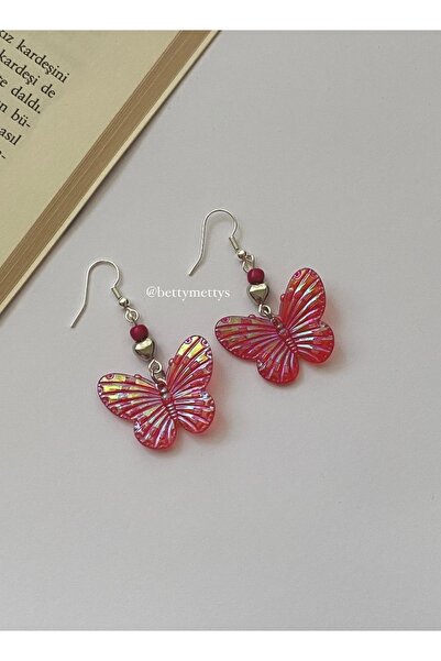 bettymettys Winx Club Temalı Koyu Pembe y2k Fairycore Küpe