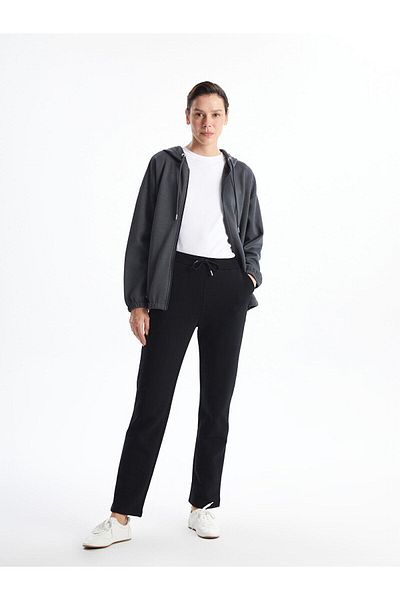 LC Waikiki Pantaloni de trening drepti cu talie elastică LCWAIKIKI Basic pentru femei