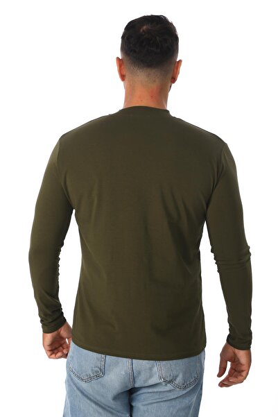 penyebizden Ανδρικό μπλουζάκι με γιακά με λεπτή εφαρμογή από βαμβακερό λύκρα-χακί