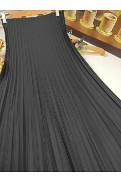 ALMİNA Duble Knitted Fabric Thin Pleated Skirt