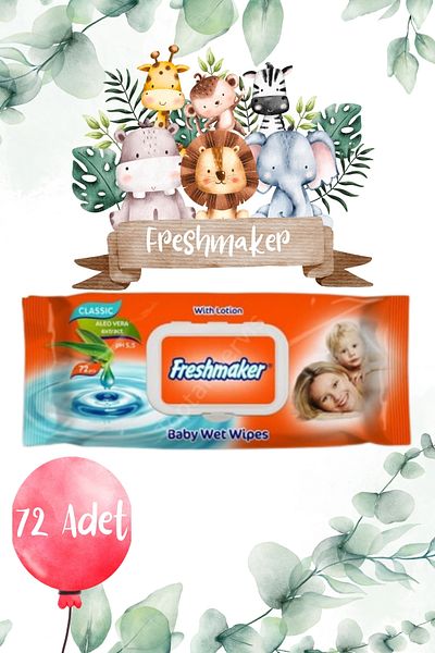 Freshmaker 72 Pack Wet Wipes Baby West Wipes