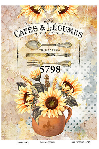 LİNEART ورق ديكوباج نحاسي Lineart رقم: L5798