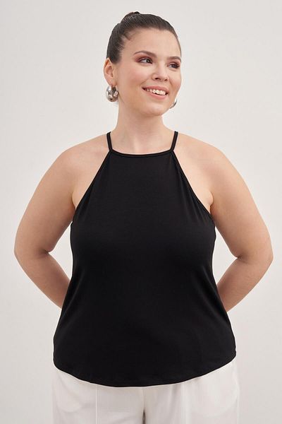 MYLİNE Halter Neck Tie Blouse
