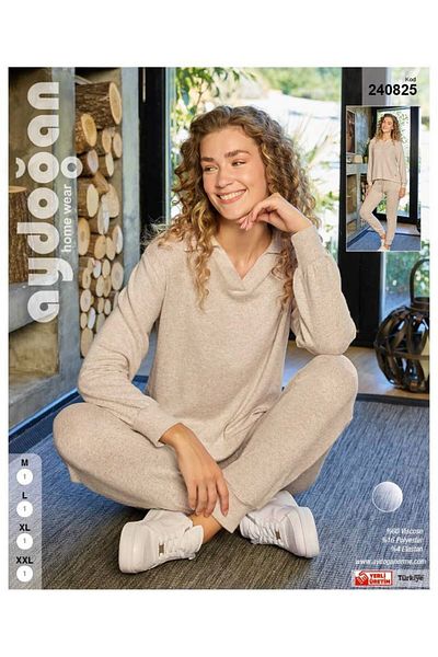 Aydoğan ΣΕΤ ΠΙΤΖΑΜΑ ΜΑΚΡΥΜΑΝΙΚΗ TRICOL HOME WEAR 240824