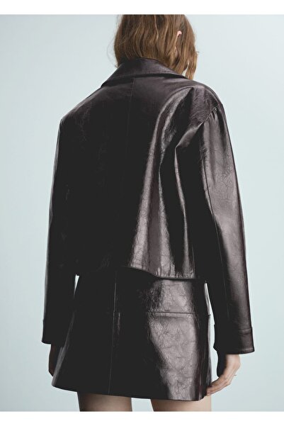 MANGO Woman Cepli dokulu ceket