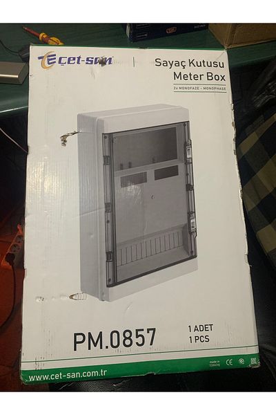 Çetsan çetsan PM.0857 - لوح عداد بلاستيكي أحادي الطور مع 15 تأمينًا