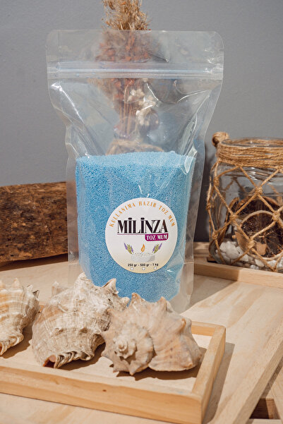 Milinza Toz Mum, 10 Adet Fitil Hediyeli, Kullanıma Hazır Toz Mum 250 Gram