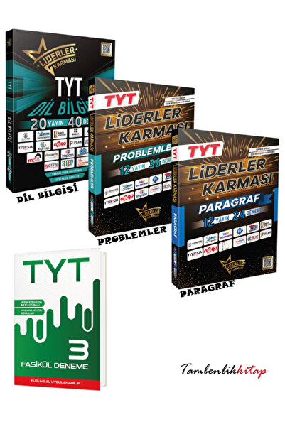 Bilimyolu Yayıncılık Liderler Karması TYT 4'lü Sınava Hazırlık Seti (Paragraf...