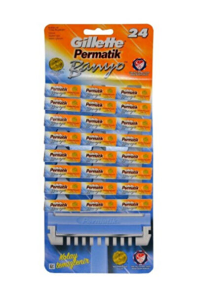 Pazarcan شفرات حلاقة للحمام من بيرماتيك مع مقبض، 48 قطعة (5389)