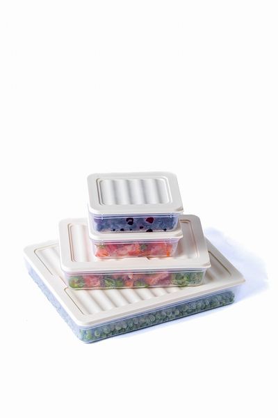 NY HOME Freshbox Set of 4 - Cream Storage Container Suitable for Microwave and Diffraction