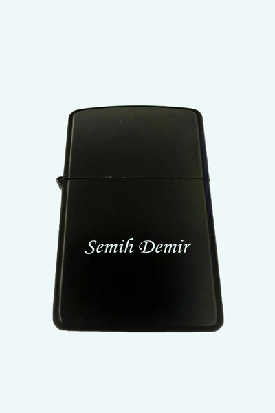 Home Kişiye Özel Isimli Siyah Benzinli Siyah Çakmak