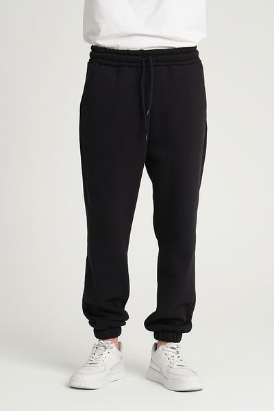 3 ROPE Unisex Φλις Φούτερ με τρεις κλωστές Μαύρο