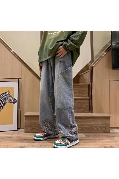 ARDSU Pacalari Alev Nakisli Erkek Hipap Kot Pantolonu, ,