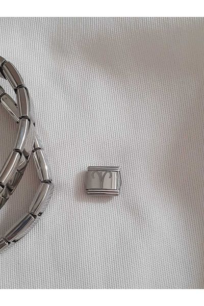bijoux uniques Aries Steel Italian Charm