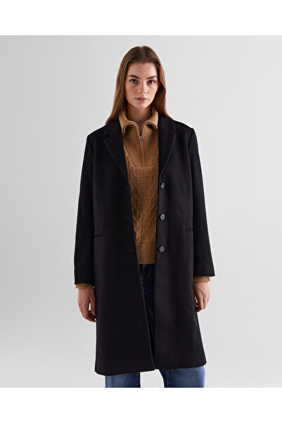 Gant Kadın Siyah Klasik Yaka Mont