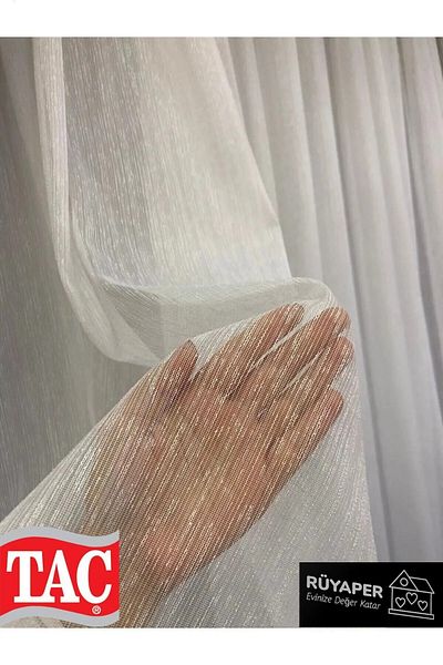 Taç Rüyaper Linen Heavy Grammage Slouchy Iron Tulle Curtain - Does Not Want Frequent Pleats