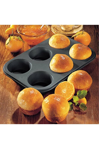 seç al burada 6 lı Teflon Yanmaz Yapışmaz  Muffin Cupcake Kek Kalıbı