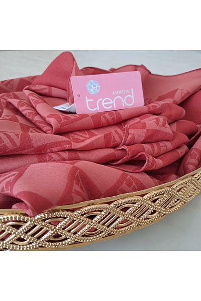 Armine Ultra Light Trend Shawl με Λογότυπο - Ανοιχτό κόκκινο