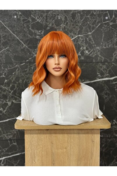 Fenomen Peruk Küt Bakır Renk Dalgalı Vip Saç Peruk