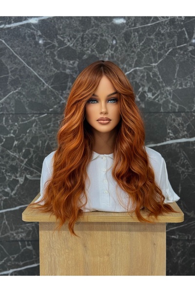 Fenomen Peruk Dipler Siyah Uçlar Bakır Vip Peruk Model