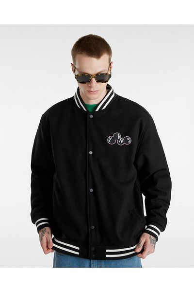 Vans Scuttle Black Baseball Jacket - Vn000Hmnblk1