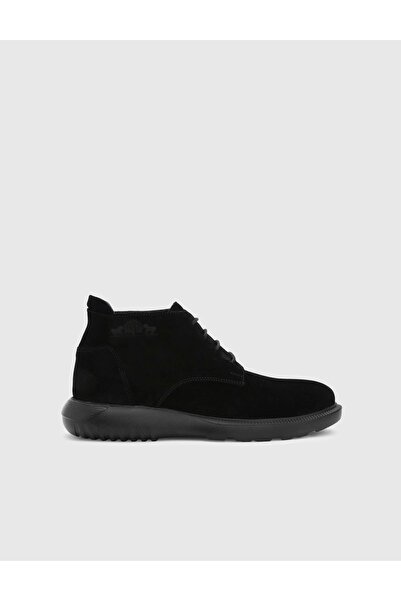 İLVİ Trent Genuine Suede Leather Men's Black Boots