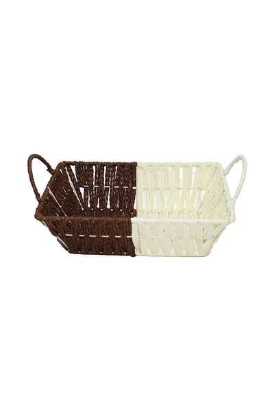 Mu Art Ahşap Rectangular Wicker Bread Basket (5175)