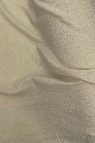 Mu Art Linen Fabric - Organic Fabric - Curtain Fabric - Thin Linen - Fabric Cover for Clothes Beige 80