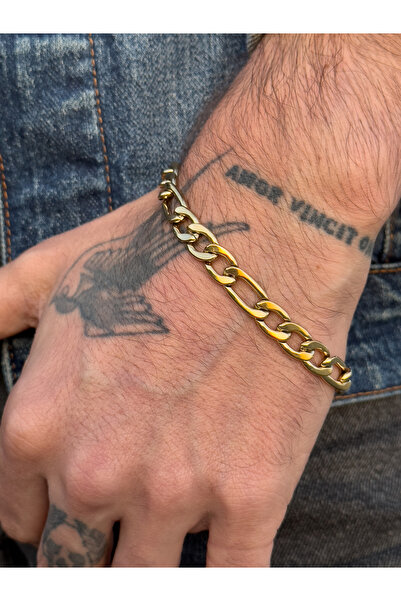 CAPO by Aytaç Yamaç Cuba Chain Gold Color Stainless Steel Men's Bracelet