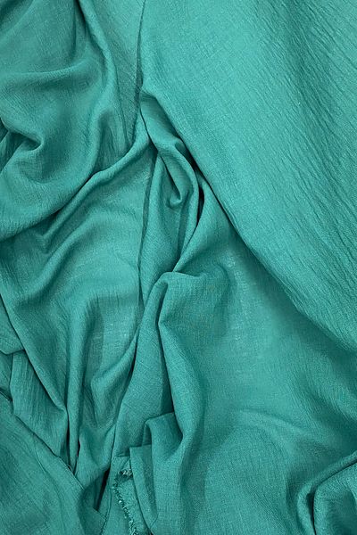 Mu Art Linen Fabric - Organic Fabric - Curtain Fabric - Thin Linen - Fabric Cover for Clothes Dark Green