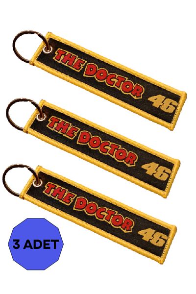 EUROLUXE The Doctor 46 3-Piece Biker Fabric Keychain Gift Useful Engine Keychain Bag Accessory