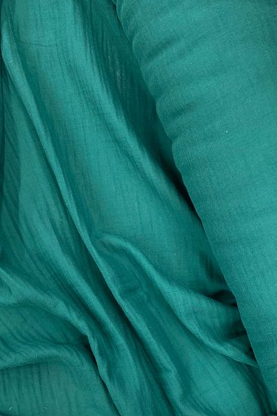 Mu Art Multi-Purpose Muslin Cotton Baby Blanket and Blanket Fabric Muslin Cloth Petrol Green 41
