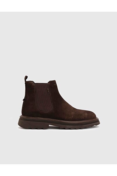 İLVİ Born Genuine Suede Leather Men's Brown Boots