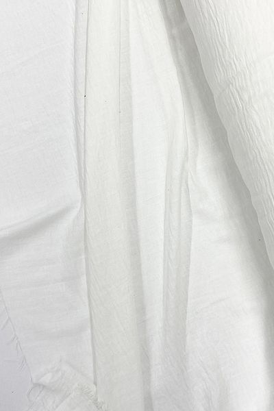 Mu Art Linen Fabric - Organic Fabric - Curtain Fabric - Thin Linen - Fabric Cover for Clothes White 11