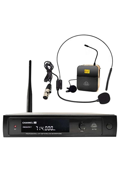 cooma Uhf Kablosuz Mikrofon 1 Yaka 1 Headset B-2798