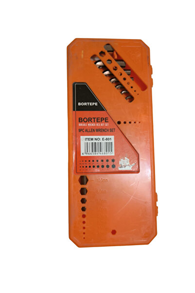 Bortepe Alyan Seti Düz 9 Parca (Torx)