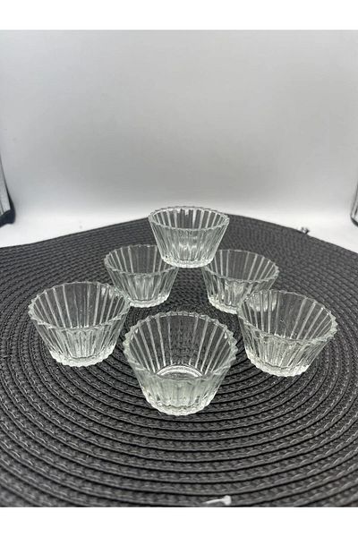Rasanet Glass Mini Sauce Bowl, Turkish Delight Bowl 6 Pcs Royaleks-Rg-2023