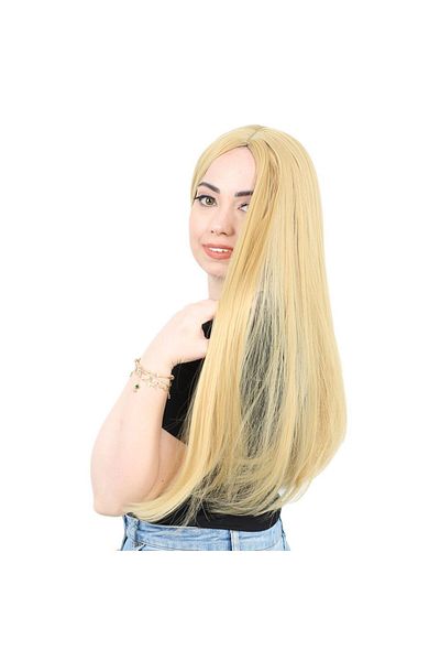 Lisinya Kanekalon Fiber Synthetic Long Straight Wig / Yellow / (Lisinya175)