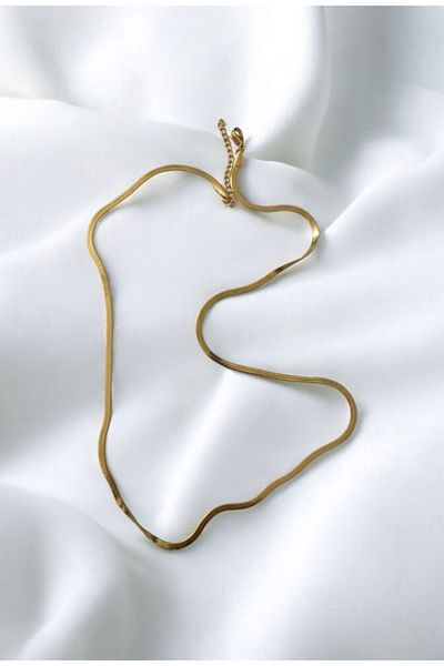 Ems Takı Aksesuar Steel Italian Stainless Color Non-Throwing Gold Color Necklace