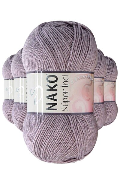 Mestore 5 قطع من خيوط الحياكة اليدوية سوبر بيرل 100 جرام عصير عنب 10155