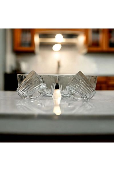 Rasanet Moza Mug 6-Piece Glass with Handle Royaleks-G-210